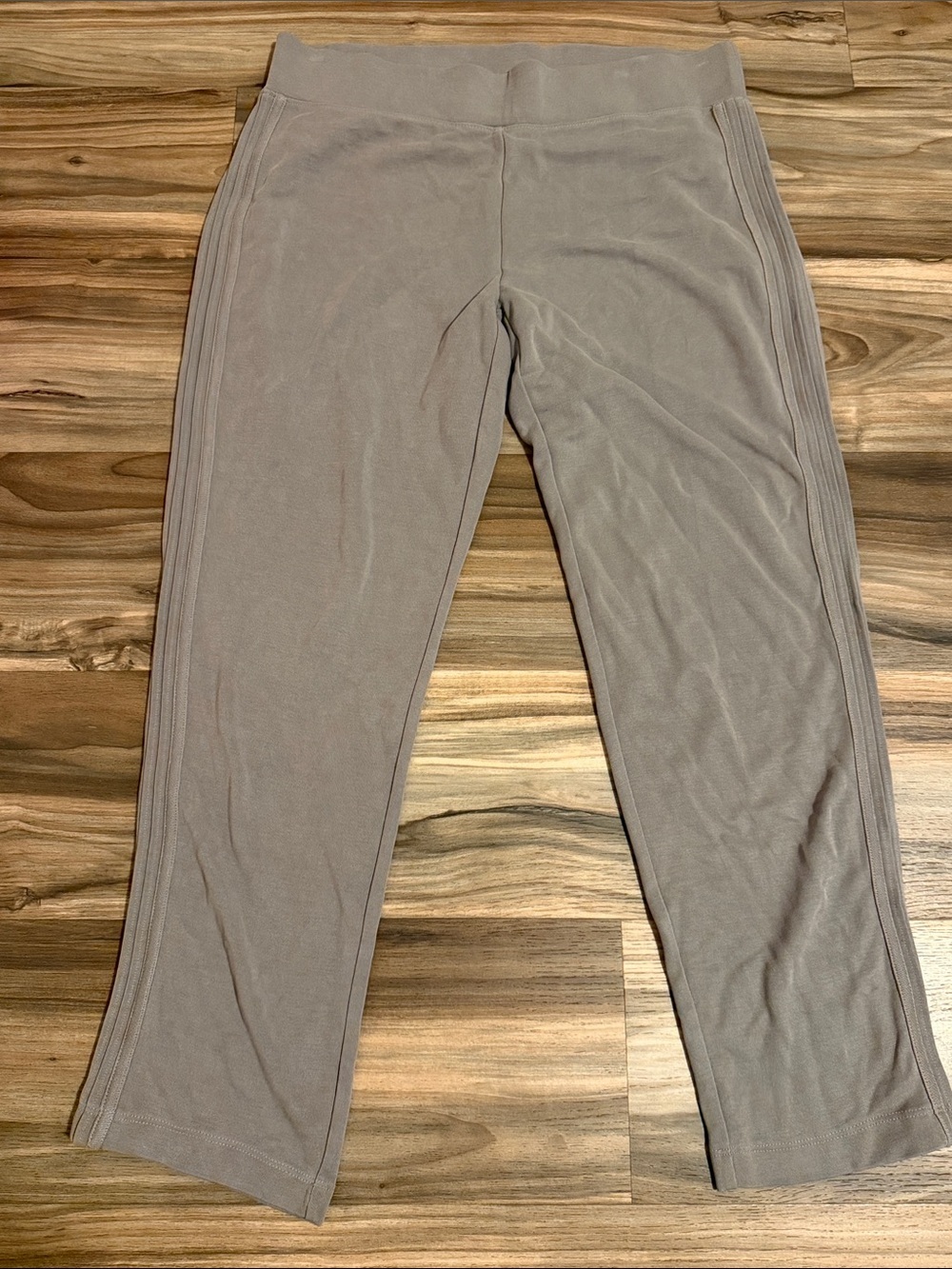 Athleta Serenity Straight Leg Pant Women's Sz. L Gray Soft Modal Blend Fabric